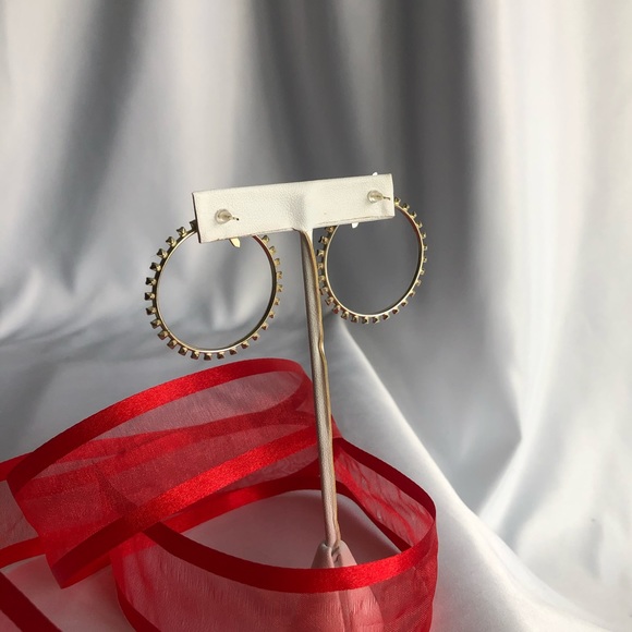 Kendra Scott Crystal Hoop Earrings - Picture 3 of 5